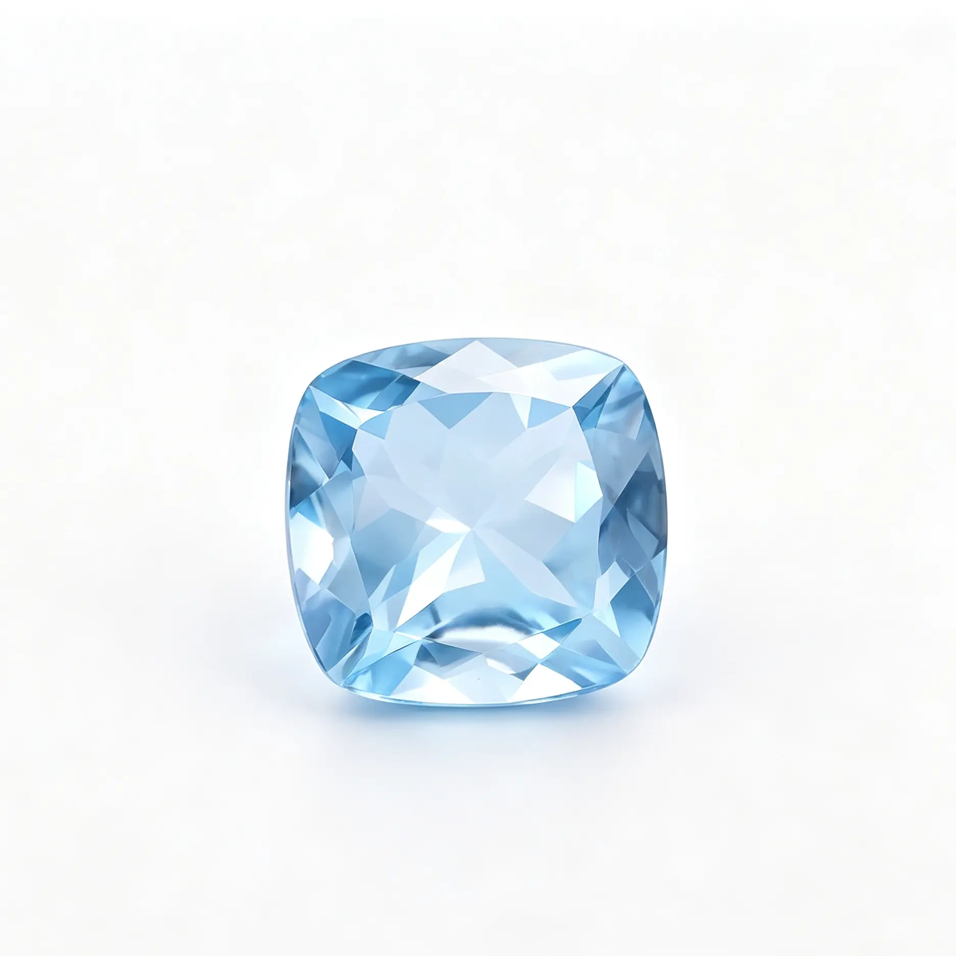 Natural Sky Blue Cushion Cut Topaz With Certificate