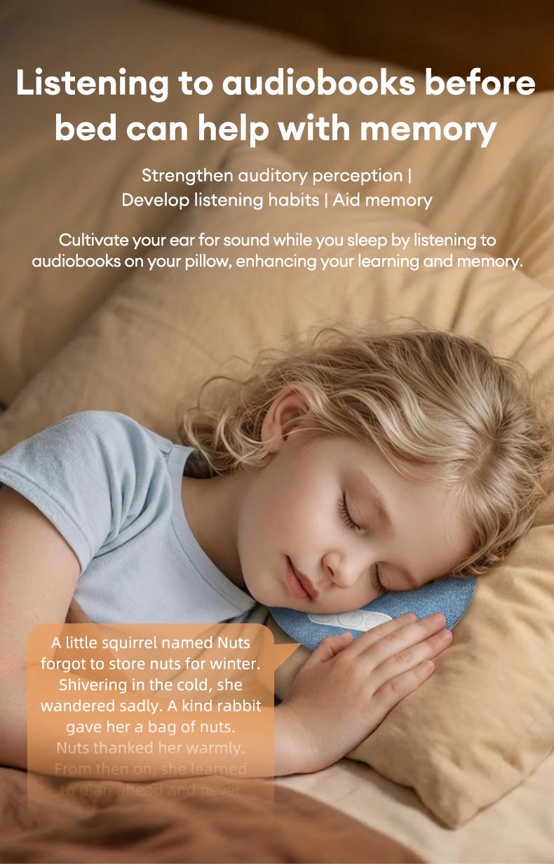 HYUNDAI S1 Ultra-Thin Bluetooth Pillow Speaker with Bluetooth 6.0, Soft Immersive Sound Field, Pillow CD Player for Bedtime Music & Audiobooks, Headphone-Free Sleep Speaker, Compatible with Android & iOS HYUNDAI S1 Ultra-Thin Bluetooth Pillow Speaker with Bluetooth 6.0, Soft Immersive Sound Field, Pillow CD Player for Bedtime Music & Audiobooks, Headphone-Free Sleep Speaker, Compatible with Android & iOS