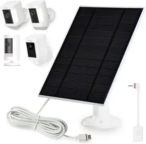 Solar Panel for Ring Cameras,1Pack Solar Panel Compatible with Ring Stick Up Cam/Pro ,Ring Spotlight Cam Plus/Pro ,with USB-C to Barrel Plug Adapter
