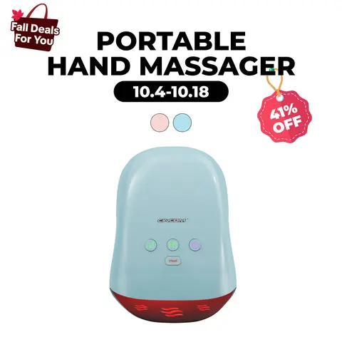 CINCOM Hand Massager with Heat, Give the Gift of Everyday Relaxation, Cordless & Portable with Adjustable Settings, Black Friday & Holiday Gifts