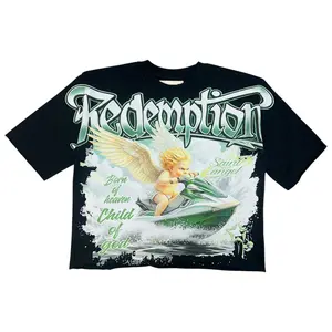 PAPERCUT | REDEMPTION ANGEL GRAPHIC CROPPED TEE - BLACK/GREEN