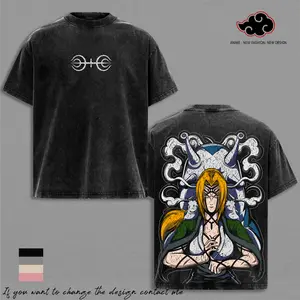Tsunade - NRT Anime T-Shirt Vintage Acid Wash Oversized Graphic Anime Tee Streetwear Hokage Gift for Anime Lovers Naruto  Fans