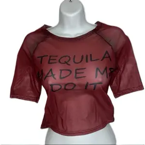 Women's Vintage Graphic Print Mesh Top - Heavenly Angels Design, Blue Color, Short Sleeve, Casual Style