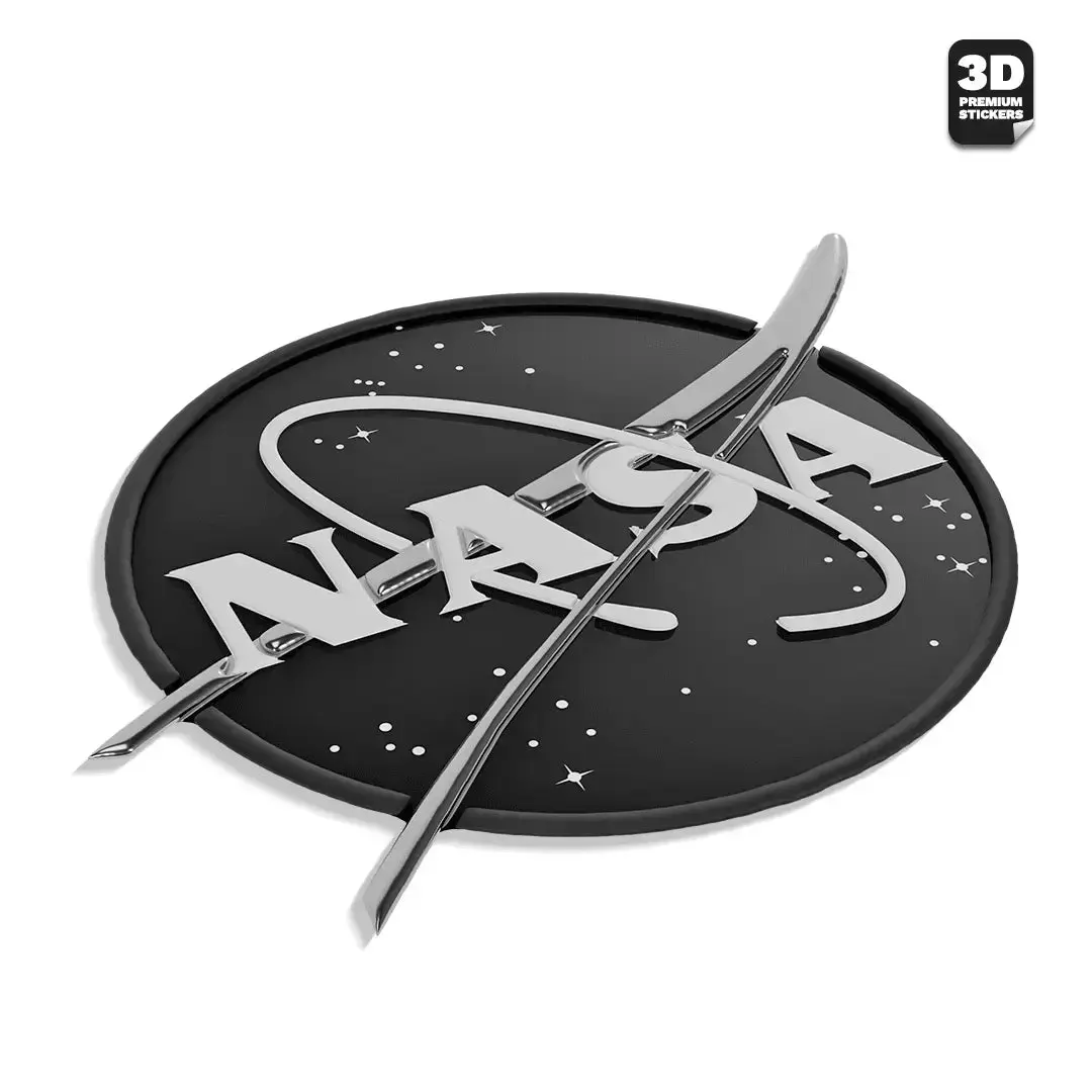 NASA STICKER BLACK & WHITE