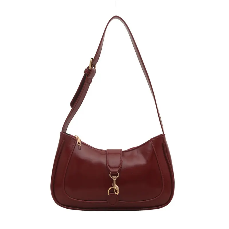 Women's Retro PU Leather Hobo Bag, Underarm Shoulder Handbag with an Adjustable Strap and Zipper Secure Closure, Versatile Evening Bags