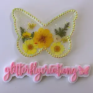 Handmade Butterfly Jewelry Tray with Floral Design for Organizing Trinkets
