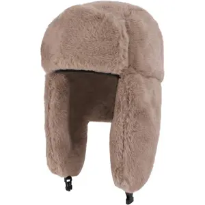 Adults Winter Cozy Plush Ushanka Russian Hat Windproof Full Hood Earflap Hat Warm Cold Proof Ski Hunting Cycling Trapper Hats