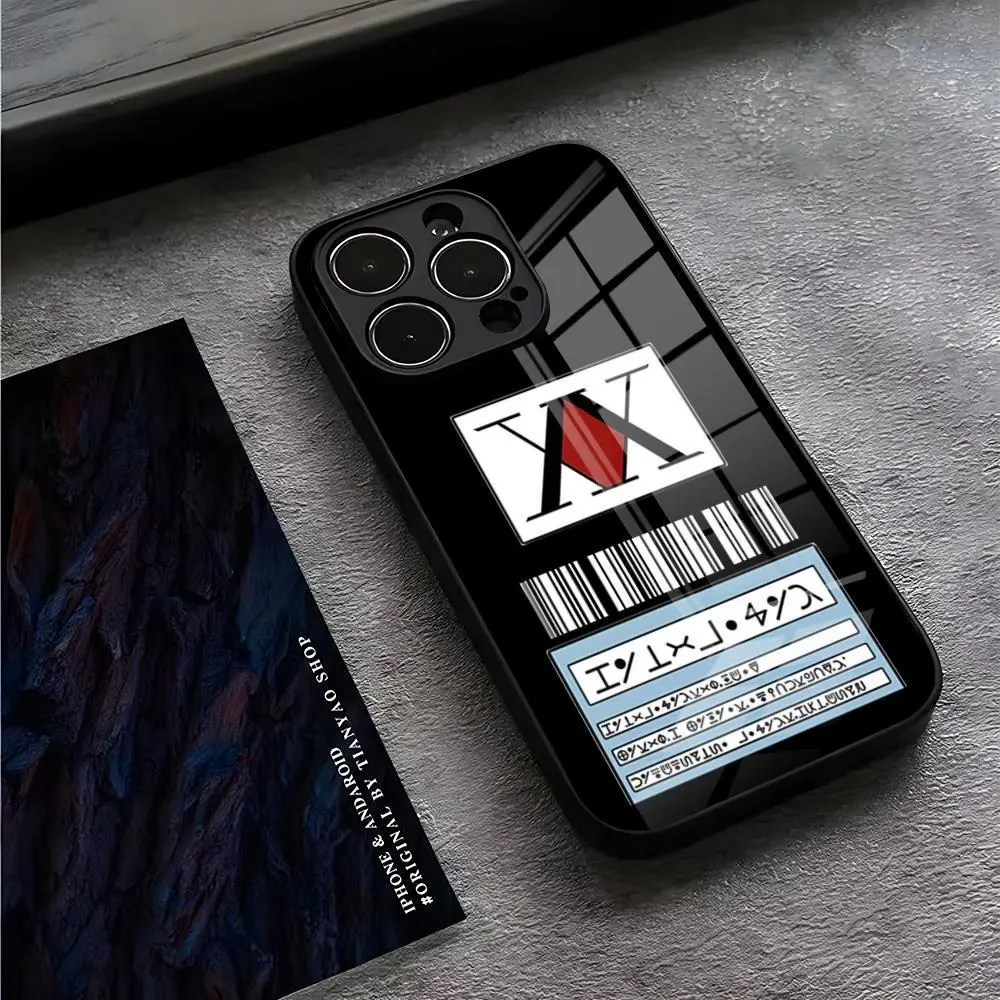 Hxh Hunter x hunter License Phone Case for iPhone 17 Pro Max Air 16 15 14  Pro 12 11 13 Mini X XR XS 8 7 Plus SE Tempered Glass Back Cover - TikTok  Shop