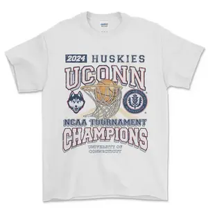 Vintage 2024 UConn Basketball Champs T-Shirt, Unisex Cotton Tee, Gift for Sports Fans, Casual Everyday Wear