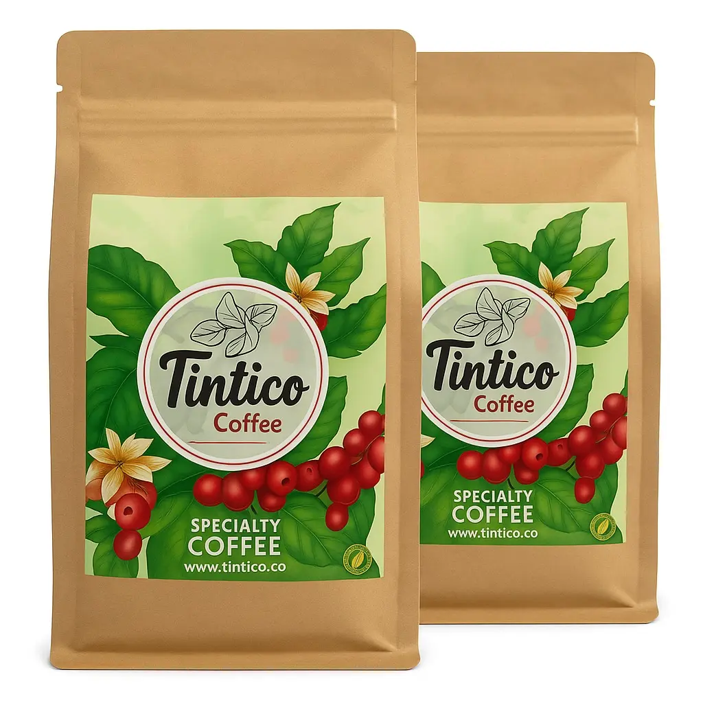 Tintico Colombian Coffee  Whole Bean 12 oz Authentic Coffee Beans from Colombia Flavorful Beverage for Coffee Enthusiasts