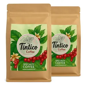 Tintico Colombian Coffee  Whole Bean 12 oz Authentic Coffee Beans from Colombia Flavorful Beverage for Coffee Enthusiasts