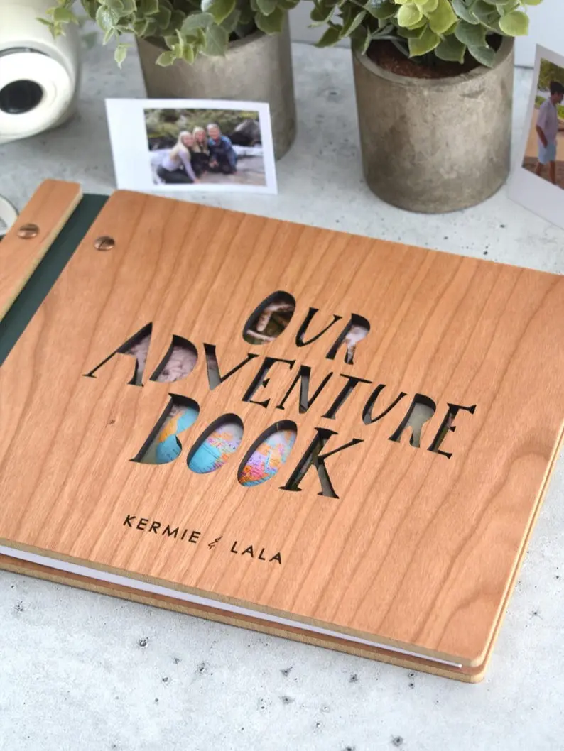 Adventure Book Scrapbook Valentines Gift for him, Personalized Anniversary Gift for her, Travel Scrapbook, Couples gift, Gifts for Boyfriend