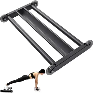 Glute Ham Glider, Multi-Functional  Roller with Smooth Wheels, V-Bar for  Curls, Ab Glider Workout & Core Strength