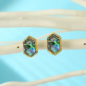 Diamond Abalone Earrings