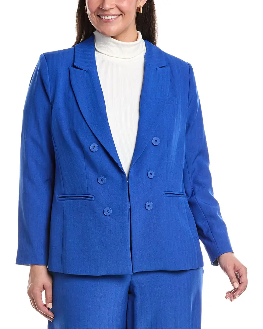 Tahari ASL Plus Solid Blazer