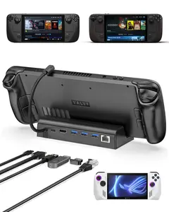 6-in-1 Docking Station Compatible with Steam Deck/ROG Ally, Antank Steam Deck Dock with HDMI/USB A/USB-C Port for Valve Steam Deck OLED