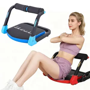 6-in-1 Abs Workout Machine for Home Gym, Adjustable Abs Trainer with 4 Resistance Levels, Foldable Core Equipment for Abs, Arms & Legs