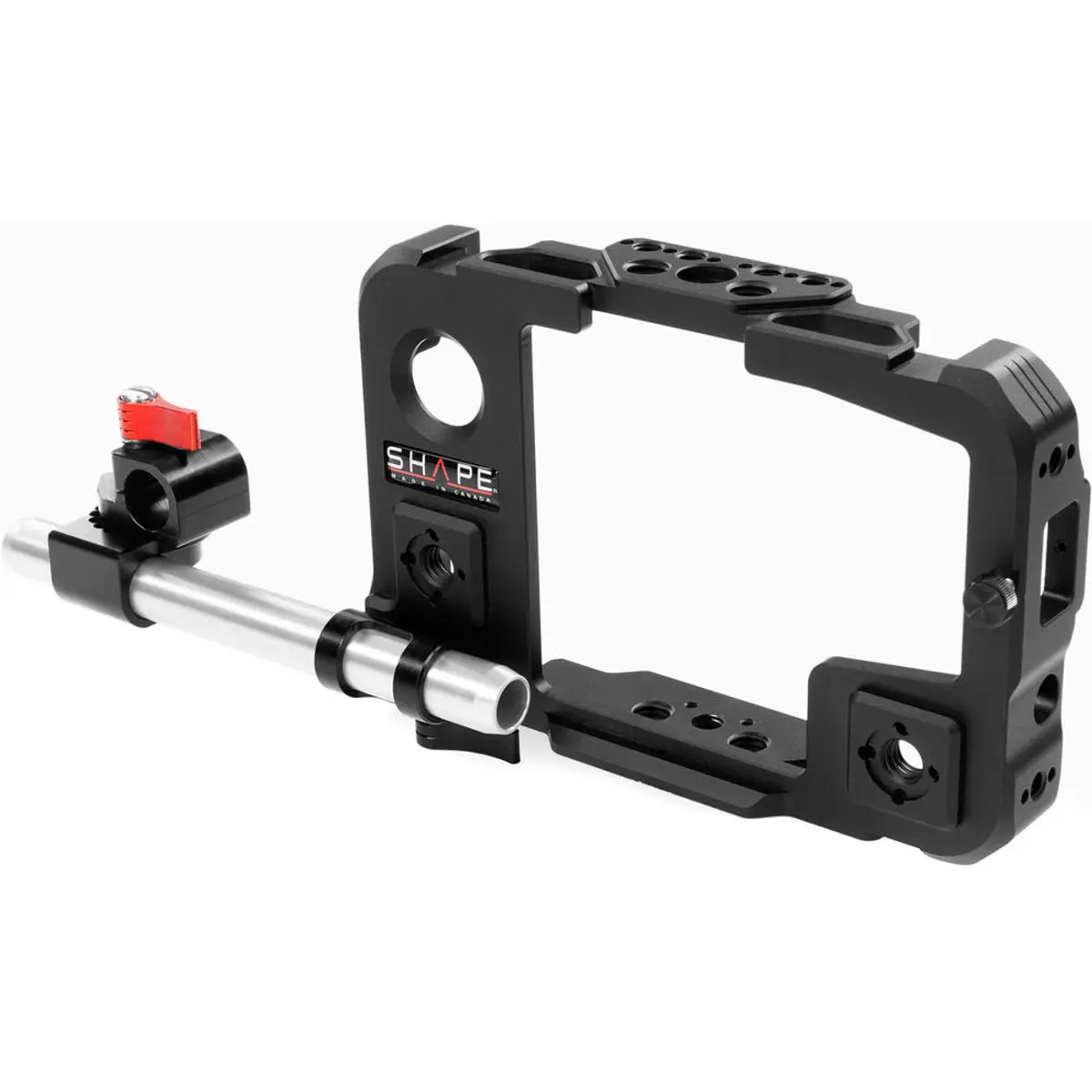 Atomos Shinobi Monitor Cage with Protective Handle, Aluminum DSLR Camera Accessory, Includes 15mm LW Clamp, Swivel Clamp, 6" Rod, Cable Lock, Rods