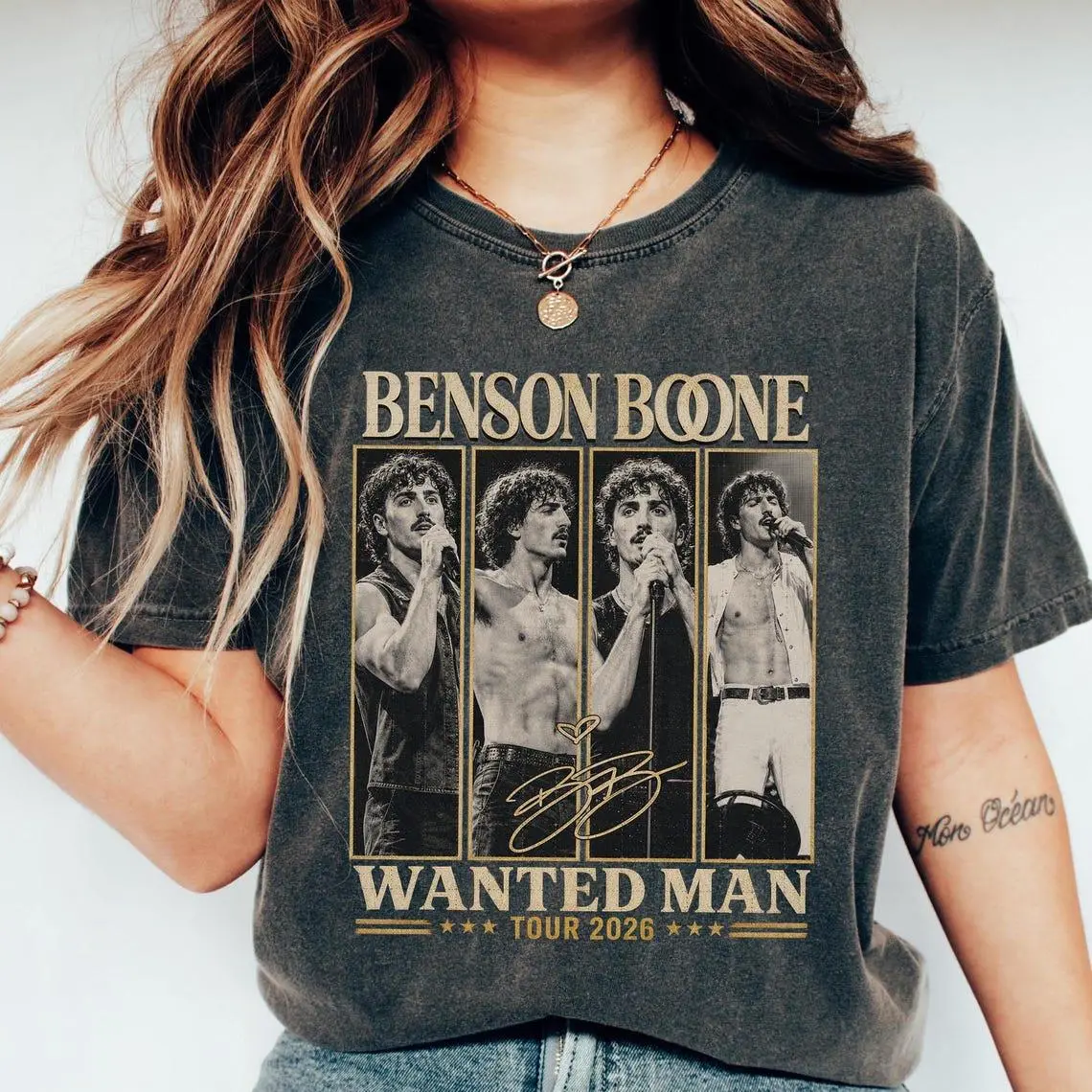 Wanted Man Tour 2026 Shirt, Benson Boone Concert Tee, World Tour T-Shirt, Vintage Music Shirt, Fan Gift - scs18562