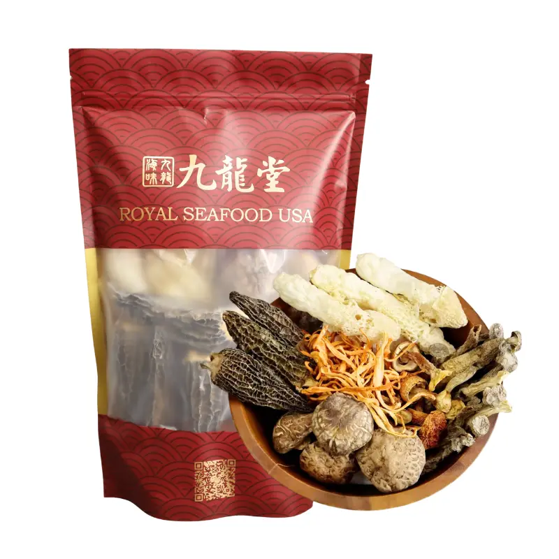 Royal Seafood USA 6-Mushroom Soup Mix, Dried mushroom combo, Pack in USA, 100g/bag, XL Morel