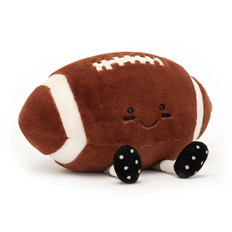 Jellycat Amuseable Sports American Football - Cute Soft Stuffed Ball, Ideal Sports Throw Pillow Cushion, Perfect for Home Decoration, Christmas Gift for Kids, Boys, Girls, and Men