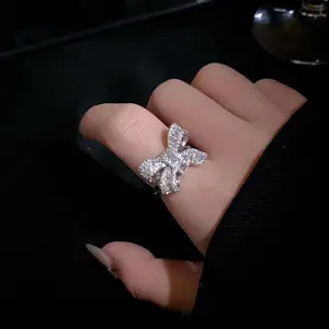 Zircon Bow Ring for Women – Y2K Fashion Statement Jewelry, Daily & Party Wear, Birthday or Mother's Day Gift