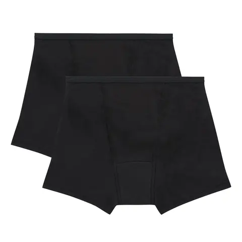 Hanes Comfort, Period. Women's Boxer Brief Underwear, Super Leaks, 2-Pack