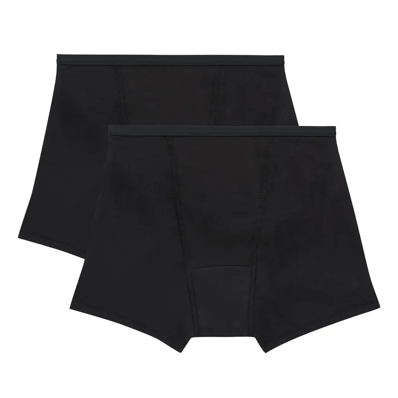 Hanes Comfort, Period. Women's Boxer Brief Underwear, Super Leaks, 2-Pack