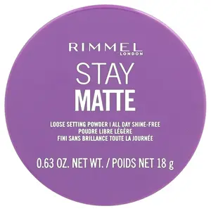 Rimmel London Stay Matte, Loose Setting Powder, 001 Transparent, 0.63 oz (18 g)