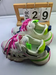 Kids' Sports Shoes, Toddler Sneakers, Style Colorblock Design, Breathable Mesh + Velcro Closure, Lightweight Anti-Slip Durable Sole, Footwear Athletic Trainer, Training Footwear