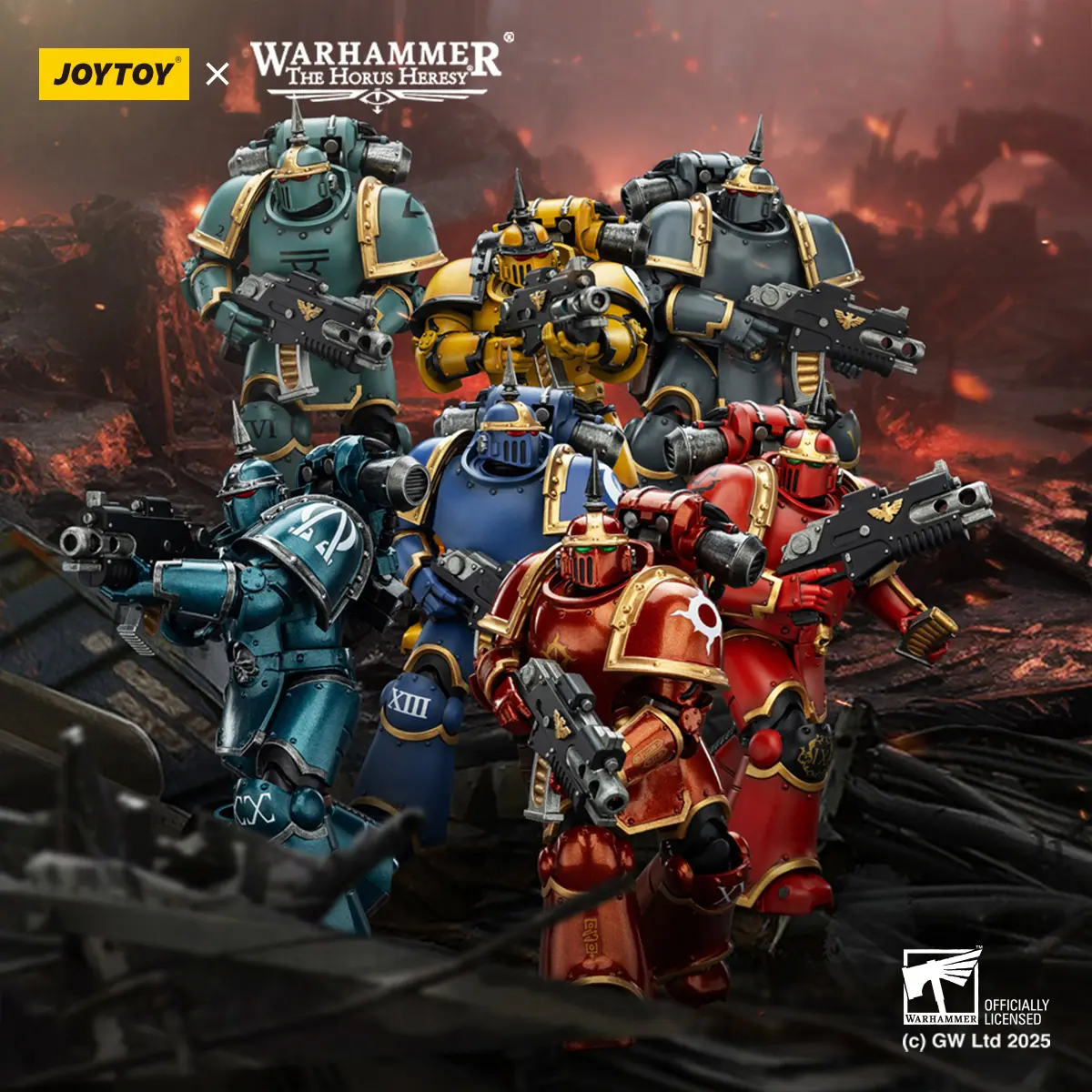 JOYTOY Warhammer "The Horus Heresy" 1/18 Action Figures Space Wolves Blood Angels Imperial Fists MK lll Tactical Legionary