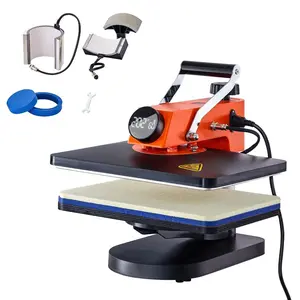 VEVOR 5-in-1 Heat Press Machine, 12x 15 Fast Heating, 360 Swing Away Digital Sublimation Transfer, T-Shirt Vinyl Transfer Printer for Banners Canvas Bag Shirts Pillow Cups Tested to UL Standards