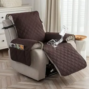 Waterproof Recliner Chair Cover, Non-Slip Reclining Cover, Washable Sofa Slipcover with Elastic Straps for Pets, Dust-proof Couch Protector