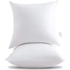 16x16 Pillow Inserts (Set of 2)-   Covering Down Alternative Throw Pillows White for Couch Bed Sofa