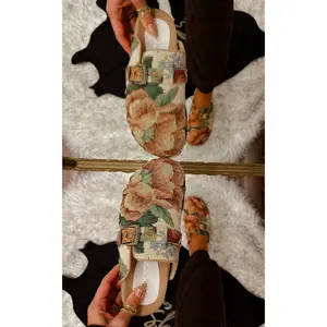 The Toni Floral Tapestry Studded Clogs The Toni Floral Tapestry Studded Clogs