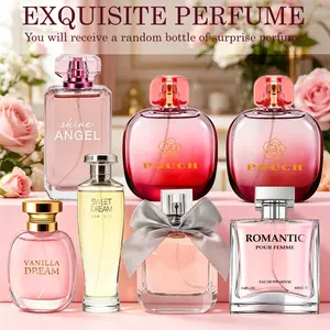 1 Pack Women Perfume Random | 3.38 FL OZ / 100 ML | 7 Scents Random: Fruity/Floral/Woody/East | Unbox Surprise, New Mood Daily | Gift for Her