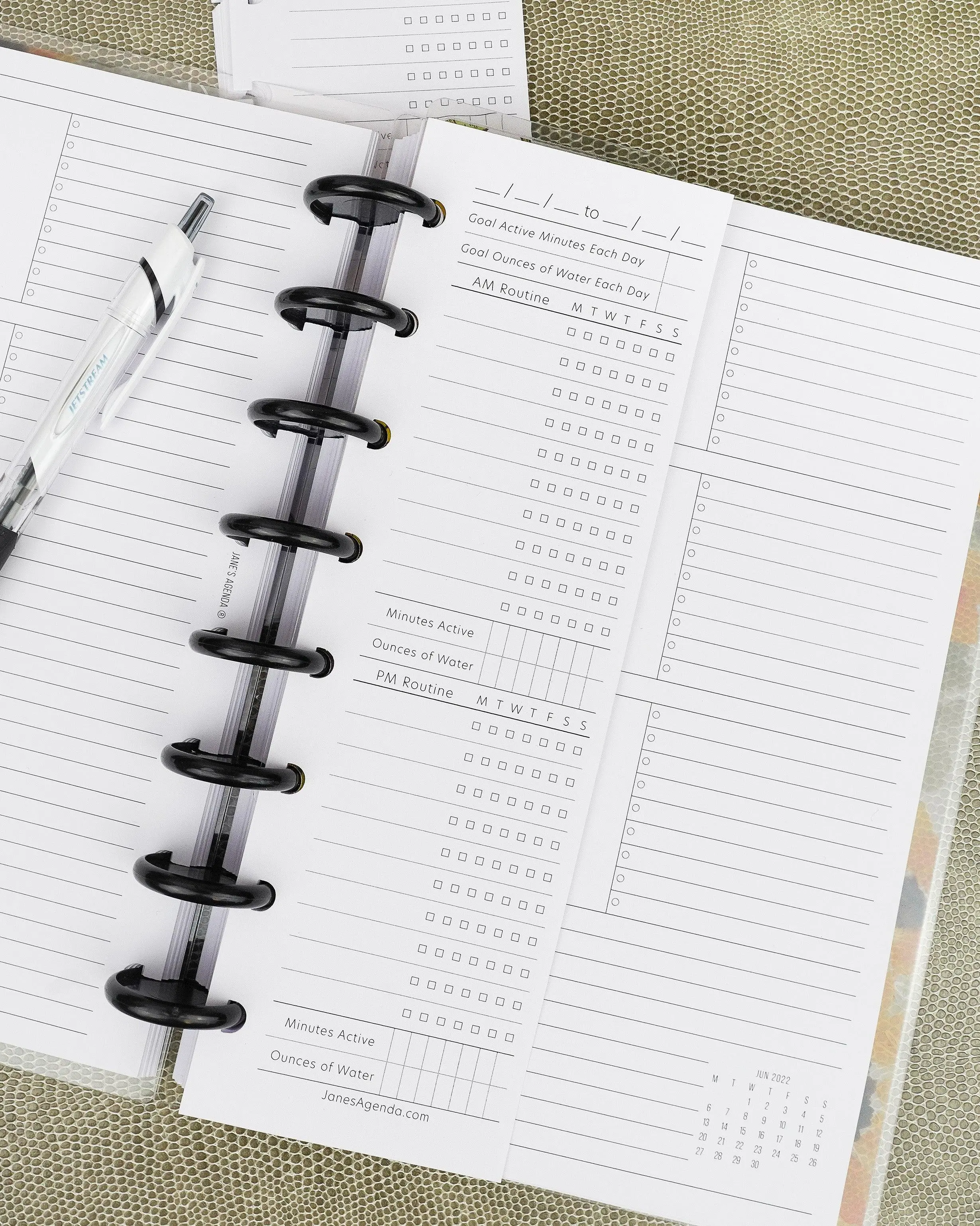 Weekly Planner Inserts No. T-01 | Self-care Routine Tip-in