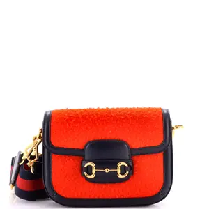 Pre-owned GUCCI material Messenger Bags Horsebit 1955 Shoulder Bag Wool Mini by Rebag