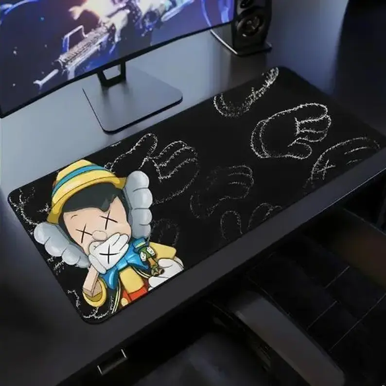 Hypebeast Cartoon Figure Pattern Mouse Pad Cute Gaming Desk Mat Anime Setup Mat – FASTSHIPPING