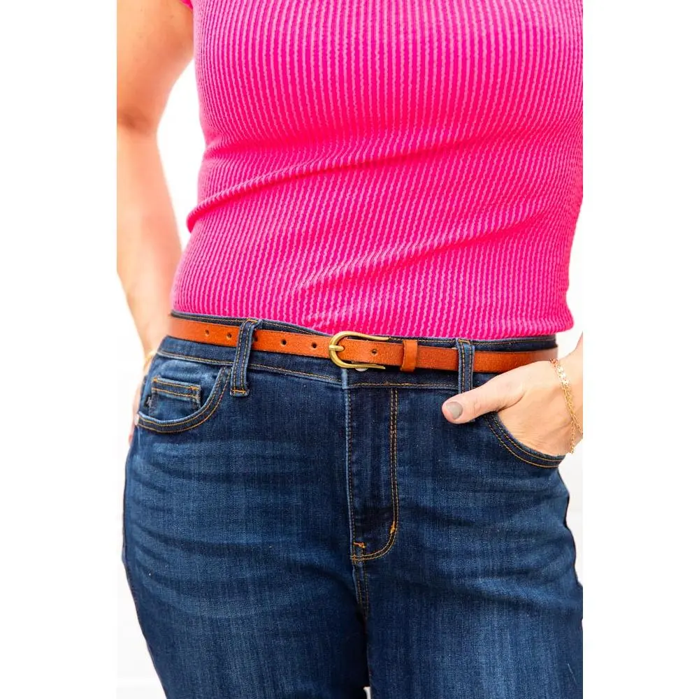 Rosa Cognac Belt