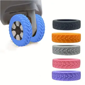 Silicone Caster Protectors 16pcs, Luggage Wheel Covers for Noise Reduction & Protection