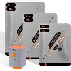 Travel Vacuum Bags with Electric Pump, 24 Pack Compression Packing Bags for Carry-On Luggage, Vacuum Seal Saver Bags for Suitcase & Backpack