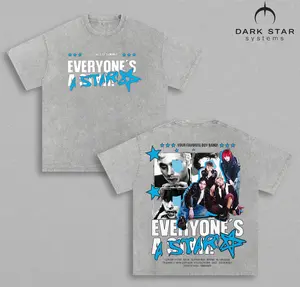 5 Seconds of Summer Everyone’s A Star T-Shirt, 5SOS Graphic Tee, Boy Band Vintage Washed Shirt, 2026 Tour, Unisex Streetwear Tee, Pop Rock Fan Gift, Oversized Acid Wash T-Shirt, Casual Summer Concert Shirt