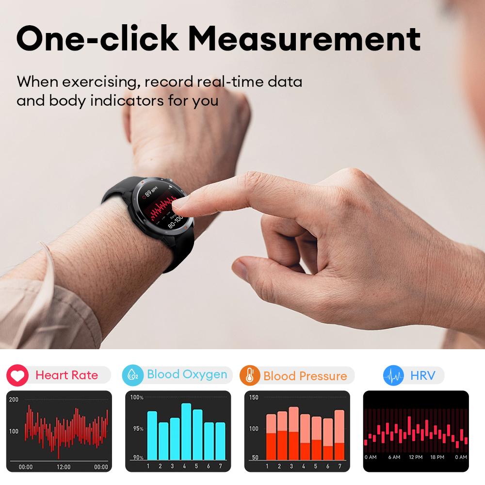 【BUILT-IN GPS】Aolon Navi R3 Ultra Men’s Smart Watch for outdoor use, with 1.43" AMOLED display, stainless steel bezel, Bluetooth calling, 60 sports modes, Motion L4 algorithm, 24/7 health tracking, IP68 waterproof, Android & iOS compatible.