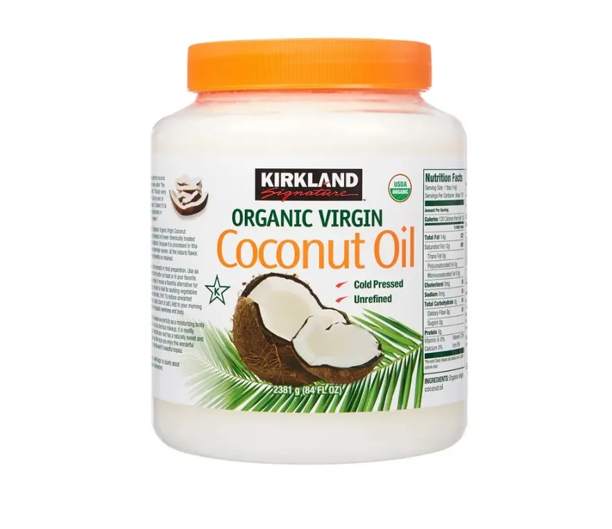 Kirkland Signature Organic Virgin Coconut Oil 84 fl oz Cold Pressed Unrefined USDA Certified