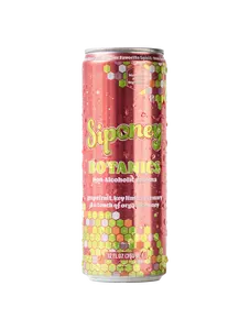Siponey Botanics, Non-Alcoholic Paloma Cocktail, Drink Mixer, Made With All Real Ingredients, Mocktail, Ready to Drink, RTD, 6 Pack