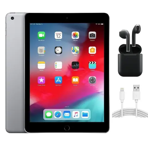 Refurbished Apple iPad 7th Gen A2200 (WiFi + Cellular Unlocked) - Good Condition with Wireless Earbuds & 1 Year Warranty