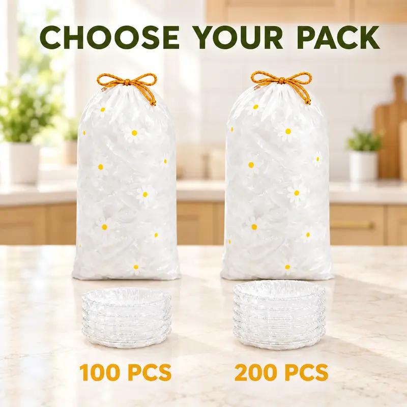100PCS Disposable Elastic Food Covers - Kitchenware Plate Covers, Multi-Dish Lids, Plastic Wrap Alternative for Food Storage 100PCS Disposable Elastic Food Covers - Kitchenware Plate Covers, Multi-Dish Lids, Plastic Wrap Alternative for Food Storage