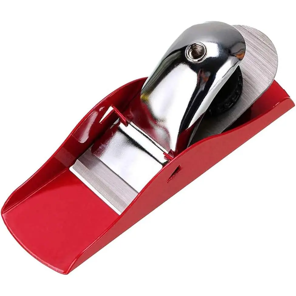 Mini Hand Planer Small Trimming 6-1/2 inch Woodworking Pocket Plane with 1 Adjustable Block and Wood Fixe for Projects Carpenter DIY Model Making