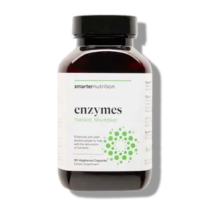 Smarter Nutrition Vegan Digestive Enzymes - Digestion Bloating & Gut Health Support with 16 Multi Enzymes for Nutrient Absorption & Meal Time Comfort for Both Men & Women - 90 Count